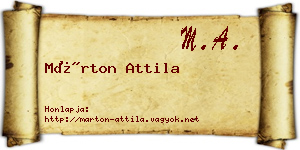 Márton Attila névjegykártya