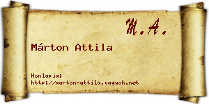 Márton Attila névjegykártya