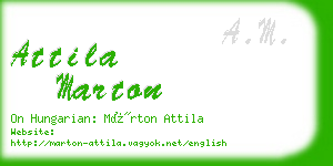 attila marton business card